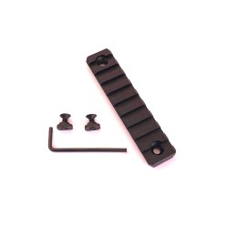 Rail picatinny: M-LOK 9 emplacements, aluminium