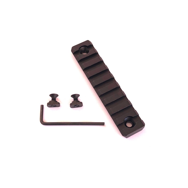 Rail picatinny: M-LOK 9 emplacements, aluminium