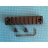 Rail picatinny: M-LOK 9 emplacements, aluminium