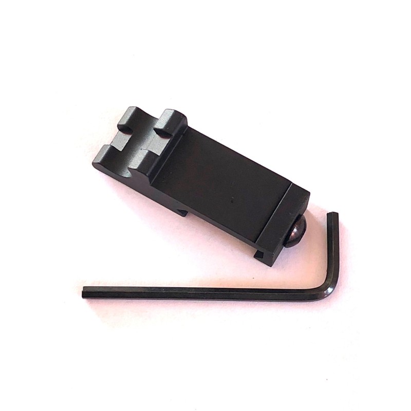 Rail picatinny 45 degrés pour accessoires déporté. Aluminium.