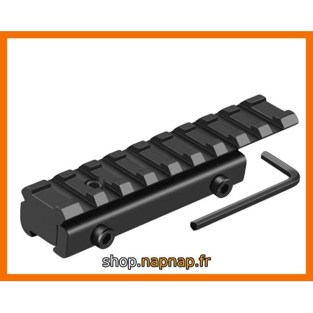 Rail picatinny: adaptateur de rail tactique de 11mm à 21mm, aluminium