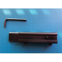 Rail picatinny: adaptateur de rail tactique de 11mm à 21mm, aluminium