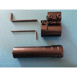 Viseur laser rouge avec collier en aluminium, compatible rail 11mm et rail picatinny 20 mm