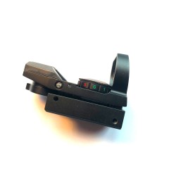 Point rouge: OCCASION Viseur tactique – 4 réticules – 5 niveaux de luminosité – Rail 11 mm