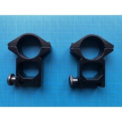 Colliers de montage lunette HAUT A TUNNEL Ø25.4mm / rail 20mm weaver et picatinny