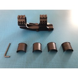 Montage monobloc aluminium pour lunette 25,4 / 30 mm – Rail Picatinny – Fixation rapide