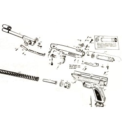Weihrauch HW70: rivet entre le canon et le bras d'armement pistolet à plombs HW 70