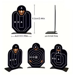 Cibles en acier inoxydable, paquet de 3 cibles en alliage métallique.