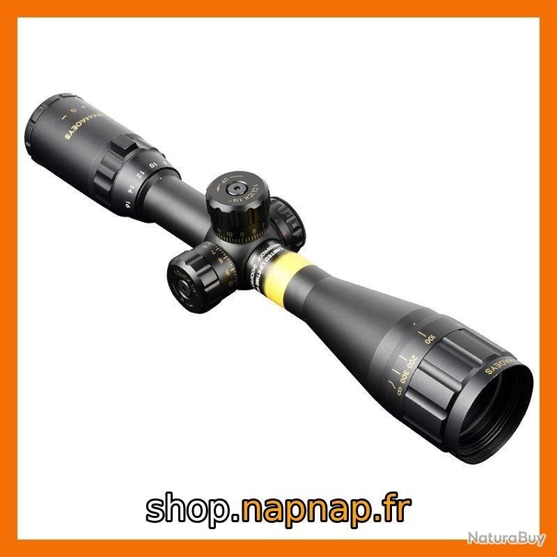 Lunette de tir riflescope 4-16x44 à réticule lumineux - NEUF