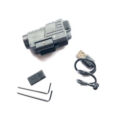 EZshoot: Lampe Rechargeable stroboscopique en Aluminium avec Faisceau Laser Vert