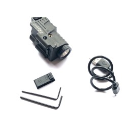 EZshoot: Lampe Rechargeable stroboscopique en Aluminium avec Faisceau Laser Vert