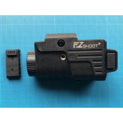 EZshoot: Lampe Rechargeable stroboscopique en Aluminium avec Faisceau Laser Vert