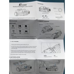 EZshoot: Lampe Rechargeable stroboscopique en Aluminium avec Faisceau Laser Vert