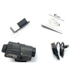 EZshoot: Lampe Rechargeable stroboscopique en Aluminium avec Faisceau Laser Vert