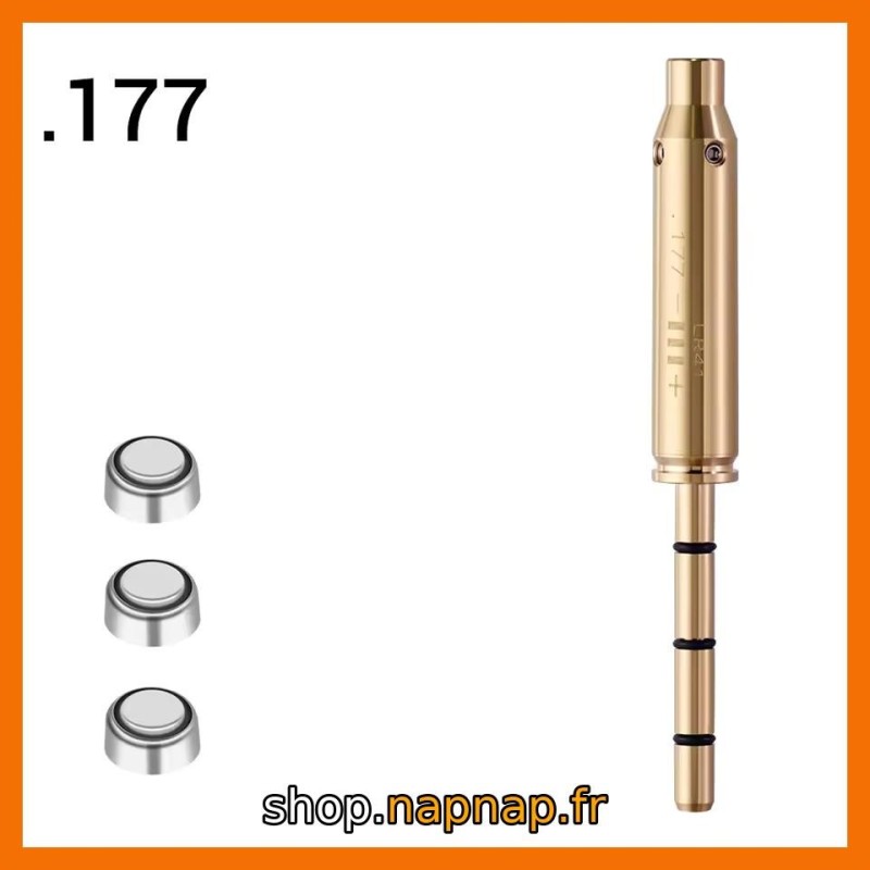 Cartouche collimateur laser calibre .177 (4,5 mm) – pointeur laser rouge pour réglage de visée