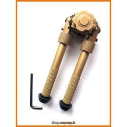 Bipied tactique picatinny en aluminium sur rotule à dégagement rapide