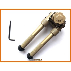 Bipied tactique picatinny en aluminium sur rotule à dégagement rapide