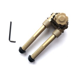 Bipied tactique picatinny en aluminium sur rotule à dégagement rapide