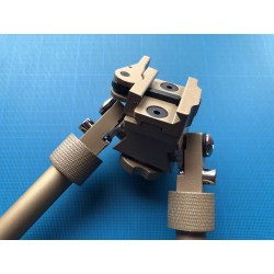 Bipied tactique picatinny en aluminium sur rotule à dégagement rapide