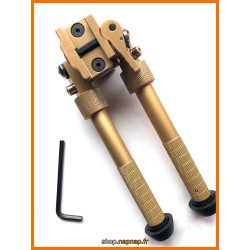 Bipied tactique picatinny en aluminium sur rotule à dégagement rapide