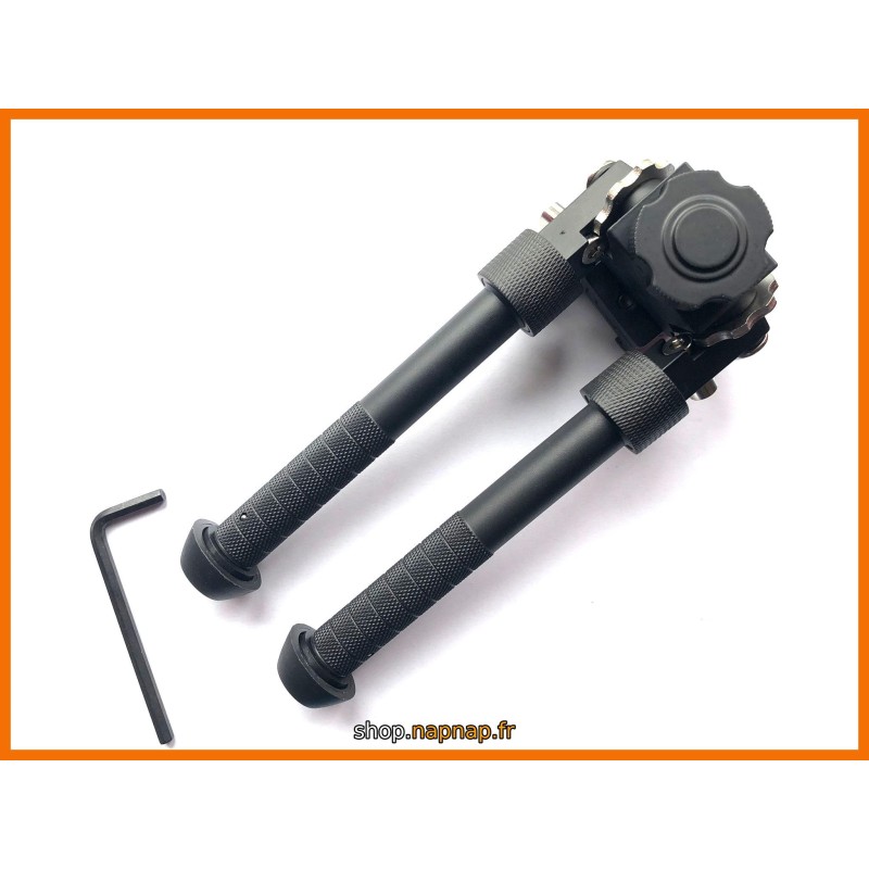 Bipied tactique picatinny en aluminium sur rotule à dégagement rapide