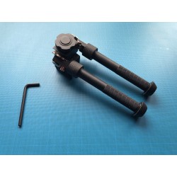 Bipied tactique picatinny en aluminium sur rotule à dégagement rapide