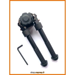 Bipied tactique picatinny en aluminium sur rotule à dégagement rapide