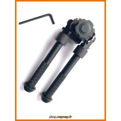 Bipied tactique picatinny en aluminium sur rotule à dégagement rapide