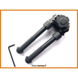 Bipied tactique picatinny en aluminium sur rotule à dégagement rapide