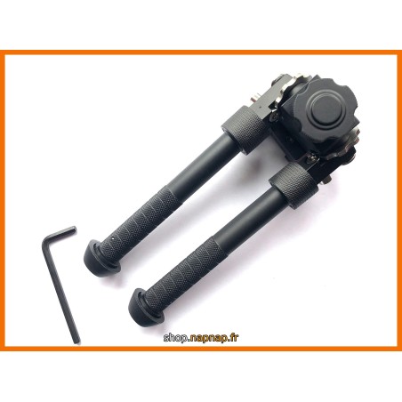 Bipied tactique picatinny en aluminium sur rotule à dégagement rapide