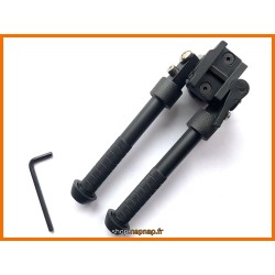 Bipied tactique picatinny en aluminium sur rotule à dégagement rapide