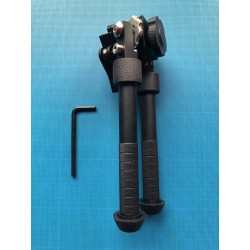 Bipied tactique picatinny en aluminium sur rotule à dégagement rapide