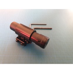 Viseur laser rouge avec collier en aluminium, compatible rail 11mm et rail picatinny 20 mm