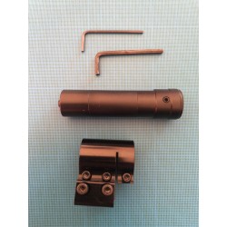 Viseur laser rouge avec collier en aluminium, compatible rail 11mm et rail picatinny 20 mm