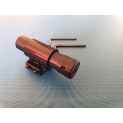 Viseur laser rouge avec collier en aluminium, compatible rail 11mm et rail picatinny 20 mm