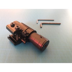 Viseur laser rouge avec collier en aluminium, compatible rail 11mm et rail picatinny 20 mm