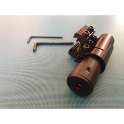 Viseur laser rouge avec collier en aluminium, compatible rail 11mm et rail picatinny 20 mm