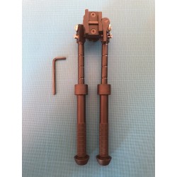 Bipied tactique picatinny en aluminium sur rotule à dégagement rapide