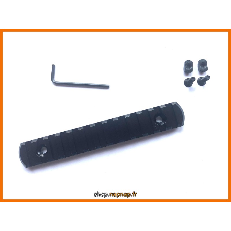 Rail picatinny: M-LOK 13, aluminium à bords arrondis