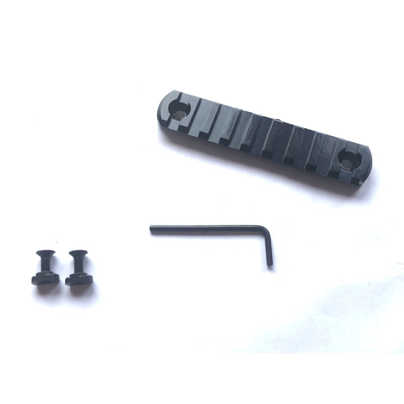 Rail picatinny: M-LOK 9, aluminium à bords arrondis