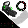 Point rouge:  Viseur tactique – 4 réticules – 5 niveaux de luminosité – Rail picatinny standard