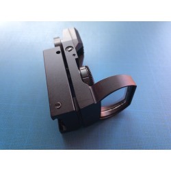 Point rouge:  Viseur tactique – 4 réticules – 5 niveaux de luminosité – Rail picatinny standard