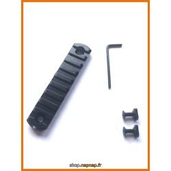 Rail picatinny: M-LOK 9, aluminium à bords arrondis