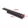 Rail picatinny: Adaptateur de rail de 11 mm à 20 mm, de type queue d'aronde, 155 mm, aluminium