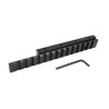 Rail picatinny: Adaptateur de rail de 11 mm à 20 mm, de type queue d'aronde, 155 mm, aluminium