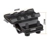 Rail picatinny: Adaptateur universel de canon pour montage tactique, rail 20mm. Aluminium.