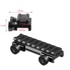 Rail picatinny: Réhausse picatinny, basse, 8 slots, aluminium