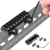Rail picatinny: Réhausse picatinny, basse, 8 slots, aluminium