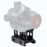 Rail picatinny: Réhausse picatinny 3 slots, aluminium