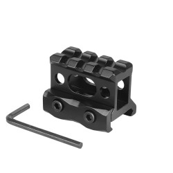Rail picatinny: Réhausse picatinny 3 slots, aluminium